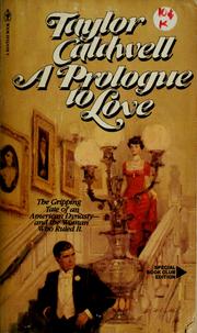 Front cover of A Prologue to Love by Taylor Caldwell