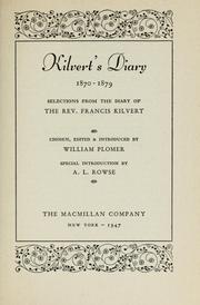 Front cover of Kilvert's diary, 1870-1879 by Robert Francis Kilvert