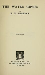 Cover of The water gypsies by Alan Patrick Herbert