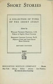 Front cover of Short stories by William T. Hastings