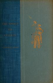 Front cover of The spirit of liberty by Learned Hand