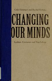 Cover of Changing our minds by Celia Kitzinger