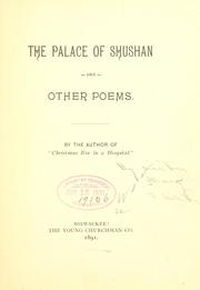 Front cover of The palace of Shushan and other poems by Mary Edith Sister.