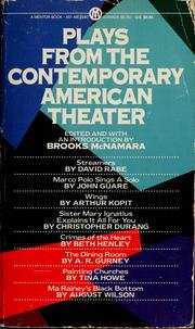 Front cover of Plays from the contemporary American theater by Brooks McNamara