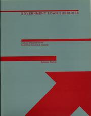Front cover of Government loan subsidies by S. Damus