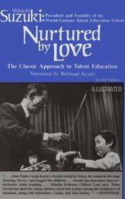 Front cover of Nurtured by love by Shinichi Suzuki