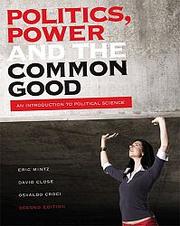 Front cover of Politics, power and the common good by Eric Mintz