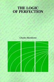 Front cover of The logic of perfection by Charles Hartshorne