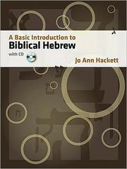 Cover of A basic introduction to Biblical Hebrew, with cd by Jo Ann Hackett