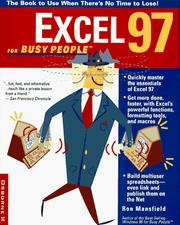 Front cover of Excel 97 for Busy People by Ron Mansfield