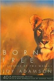 Cover of Born free by Joy Adamson