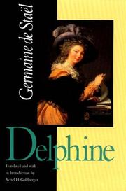 Cover of Delphine by Germaine de Staël