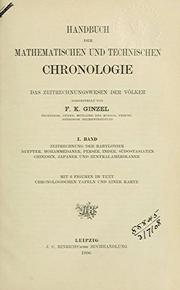 Cover of Handbuch der mathematischen und technischen Chronologie by Friedrich Karl Ginzel