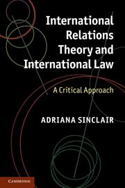 Front cover of International relations theory and international law by Adriana Sinclair