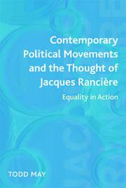 Front cover of Contemporary political movements and the thought of Jacques Rancière by Todd May