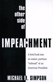 Front cover of The Other Side of Impeachment by Michael M. Simpson