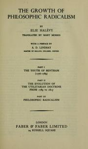 Front cover of Formation du radicalisme philosophique by Élie Halévy