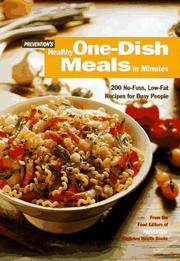 Front cover of Prevention's Healthy One-Dish Meals in Minutes by Unknown