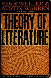 Front cover of Theory of literature by René Wellek
