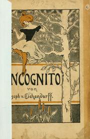Cover of Das Incognito by Joseph von Eichendorff