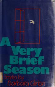 Front cover of A very brief season by Barbara Girion