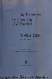 Cover of T. J by Tommy John