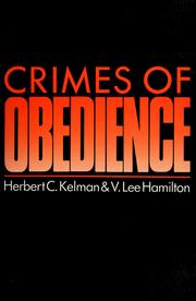 Front cover of Crimes of obedience by Herbert C. Kelman