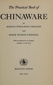 Front cover of The practical book of chinaware by Harold Donaldson Eberlein