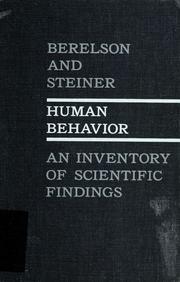 Cover of Human behavior by Bernard Berelson