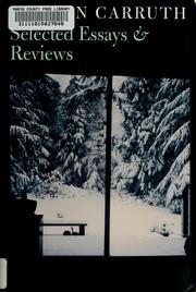 Front cover of Selected essays and reviews by Hayden Carruth