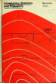 Cover of Introductory statistics and probability by David W. Blakeslee