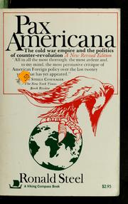 Front cover of Pax Americana by Ronald Steel
