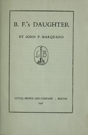 Front cover of B.F.'s daughter by John P. Marquand