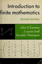 Front cover of Introduction to finite mathematics by John G. Kemeny