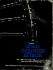 Front cover of Legal counter-attack by Center for Financial Management (New York, N.Y.)