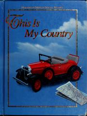 Front cover of This is my country by Beverly Jeanne Armento