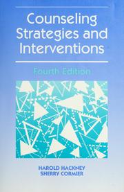 Front cover of Counseling strategies and interventions by Harold Hackney
