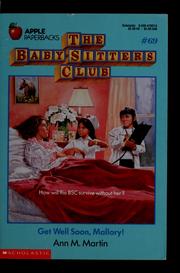 Front cover of Get Well Soon, Mallory! (The Baby-Sitters Club #69) by Ann M. Martin