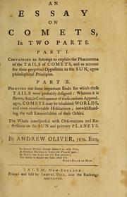 Cover of An essay on comets by A. Oliver