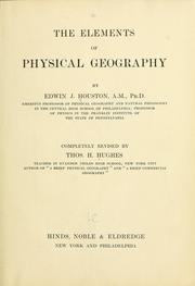 Front cover of The elements of physical geography by Edwin J. Houston