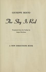 Cover of Il cielo è rosso by Giuseppe Berto
