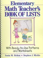 Front cover of The elementary math teacher's book of lists by Sonia M. Helton