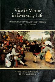 Front cover of Vice & Virtue in Everyday Life by Christina Hoff Sommers