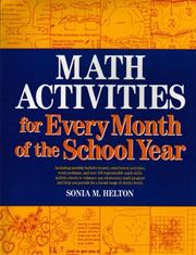 Front cover of Math activities for every month of the school year by Sonia M. Helton