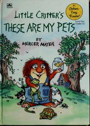 Front cover of These Are My Pets by Mercer Mayer