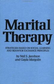 Cover of Marital therapy by Neil S. Jacobson