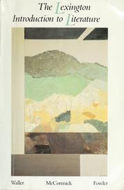 Cover of Lexington Introduction to Literature by Gary F. Waller
