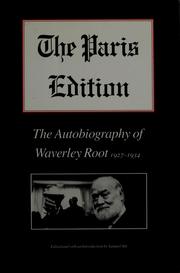 Cover of The Paris edition by Waverley Lewis Root