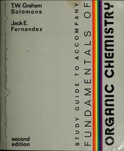 Cover of Study guide to accompany Fundamentals of organic chemistry by T. W. Graham Solomons