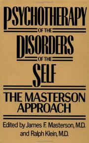 Cover of Psychotherapy of the disorders of the self by James F. Masterson